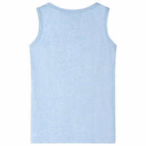 Kinder-Tanktop Hellblau Melange 104