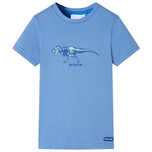 Kinder-T-Shirt Mittelblau 116