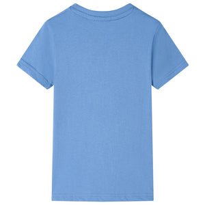 Kinder-T-Shirt Mittelblau 140