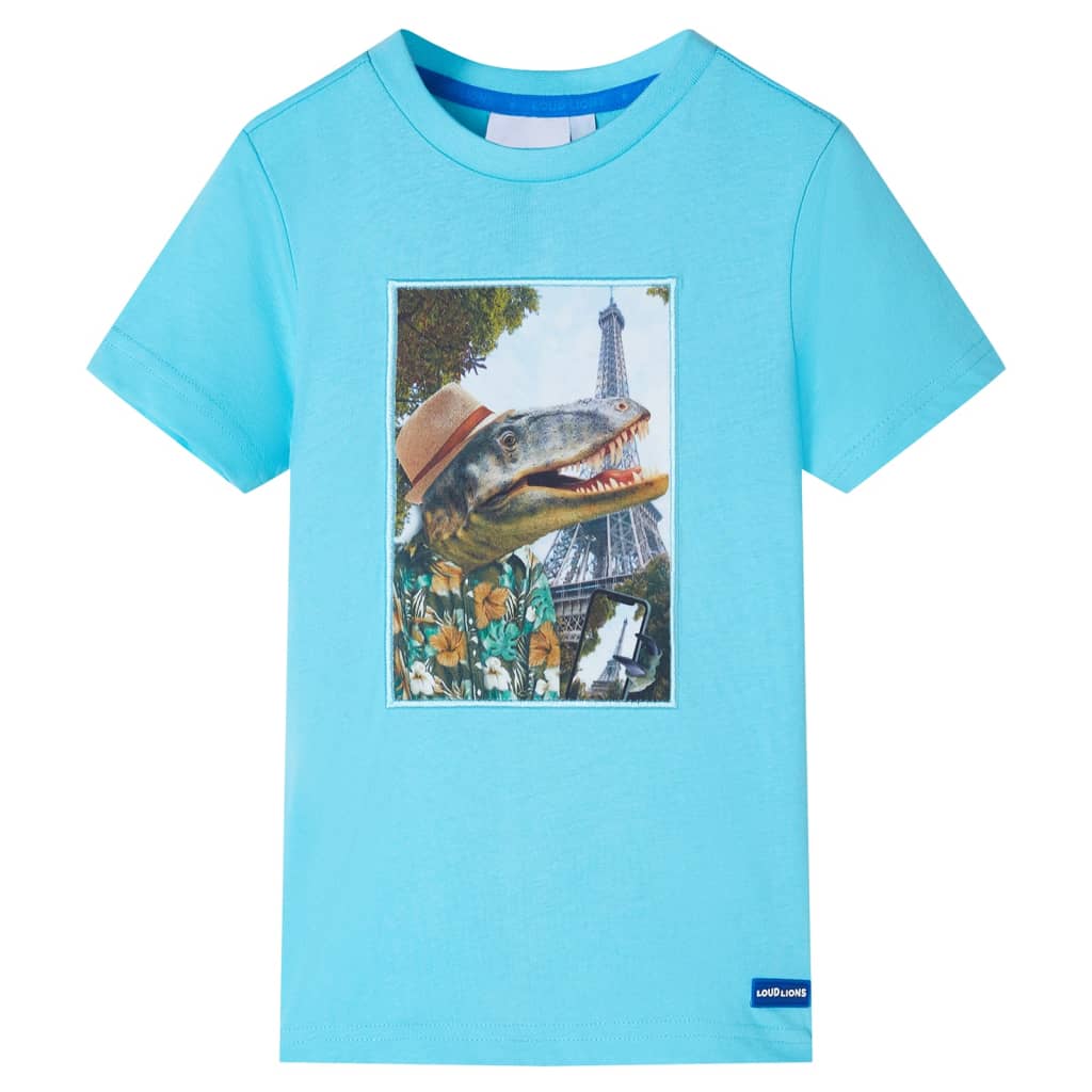 Kinder-T-Shirt Aquablau 104