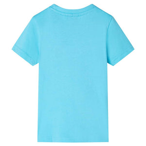 Kinder-T-Shirt Aquablau 128