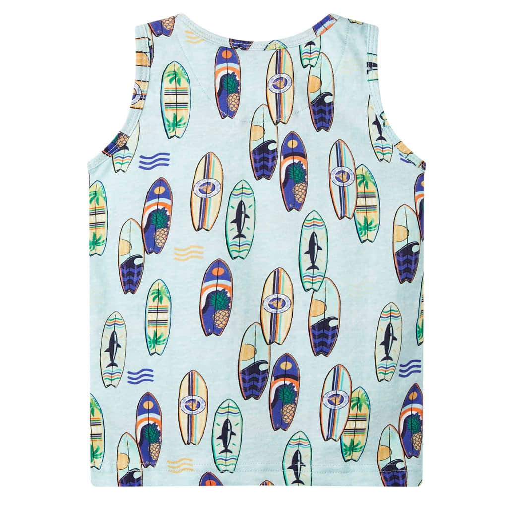 Kinder-Tanktop Hellblau Melange 116