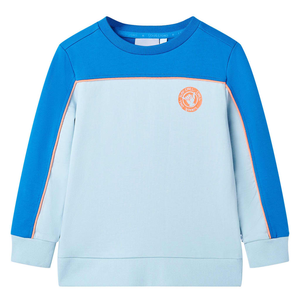 Kinder-Sweatshirt Knallblau und Hellblau 92