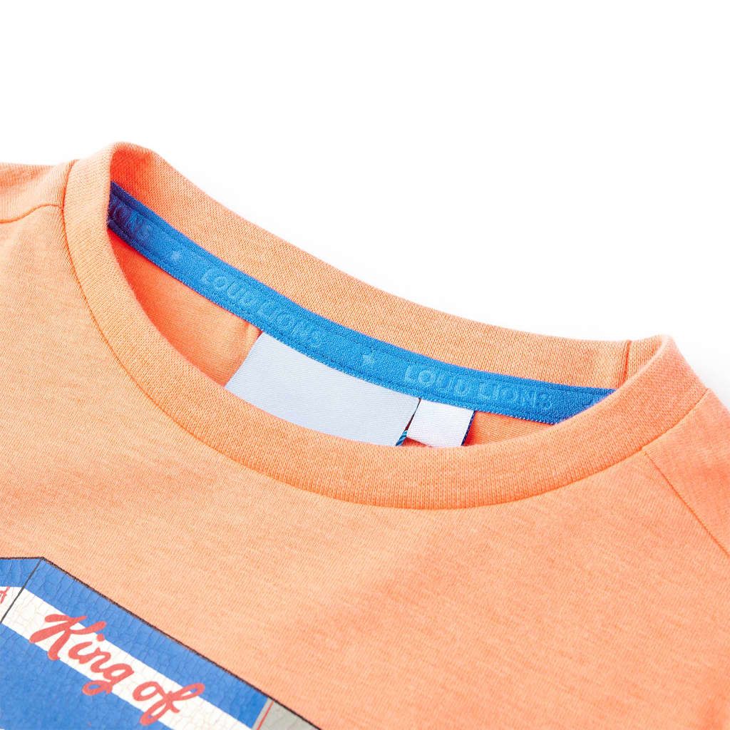 Kinder-Kurzarmshirt Neonorange 116