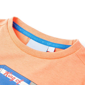 Kinder-Kurzarmshirt Neonorange 140