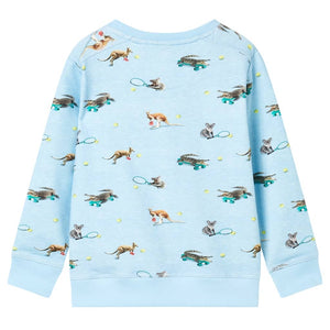 Kinder-Sweatshirt Hellblau Melange 128