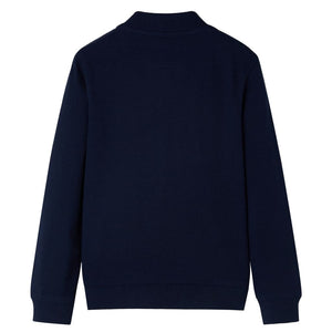 Kinder-Sweatshirt mit Reißverschluss Marineblau 140