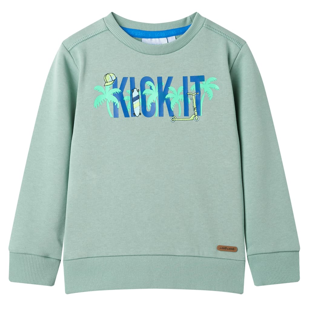 Kinder-Sweatshirt Helles Khaki 104