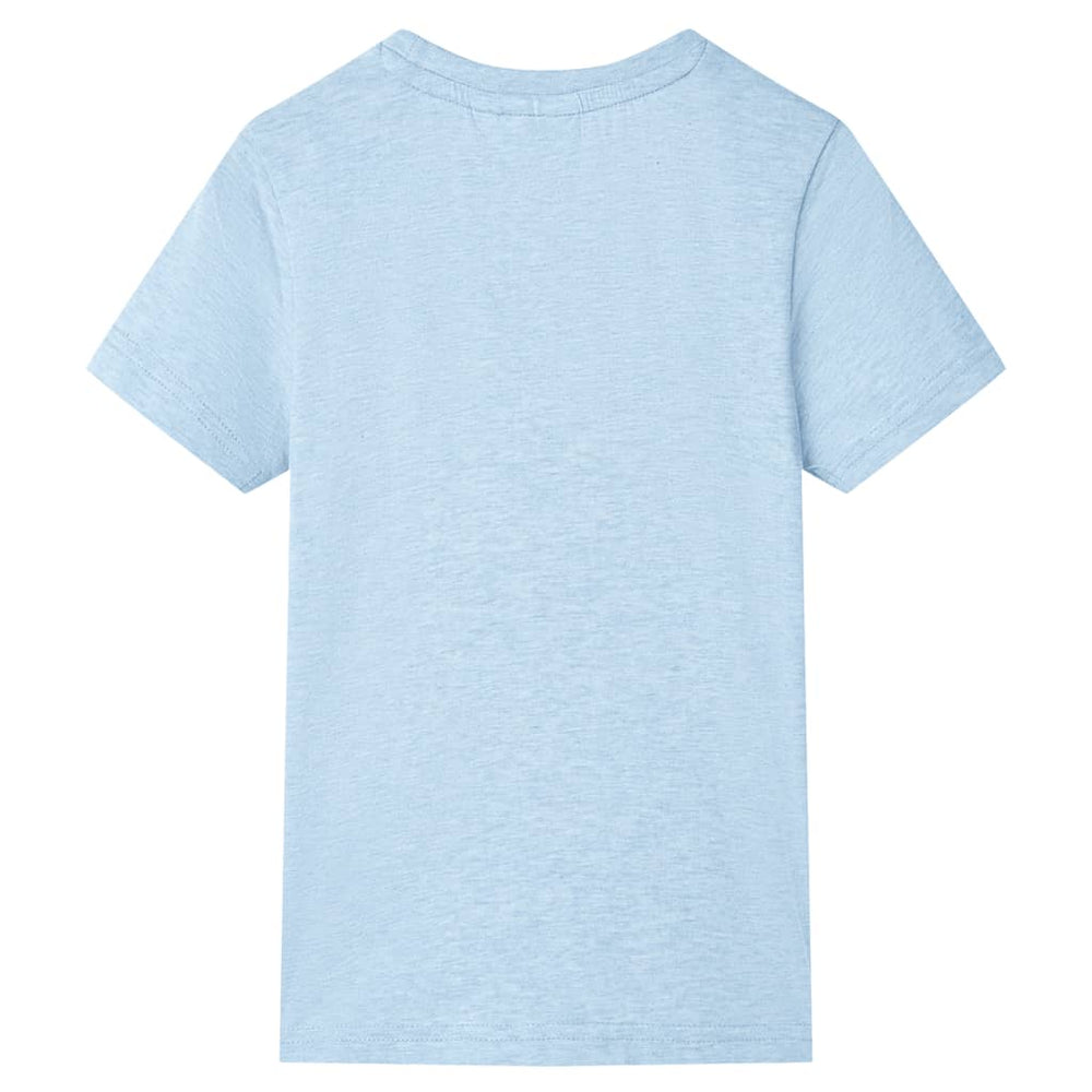 Kinder-T-Shirt Hellblau Melange 116 Stilecasa