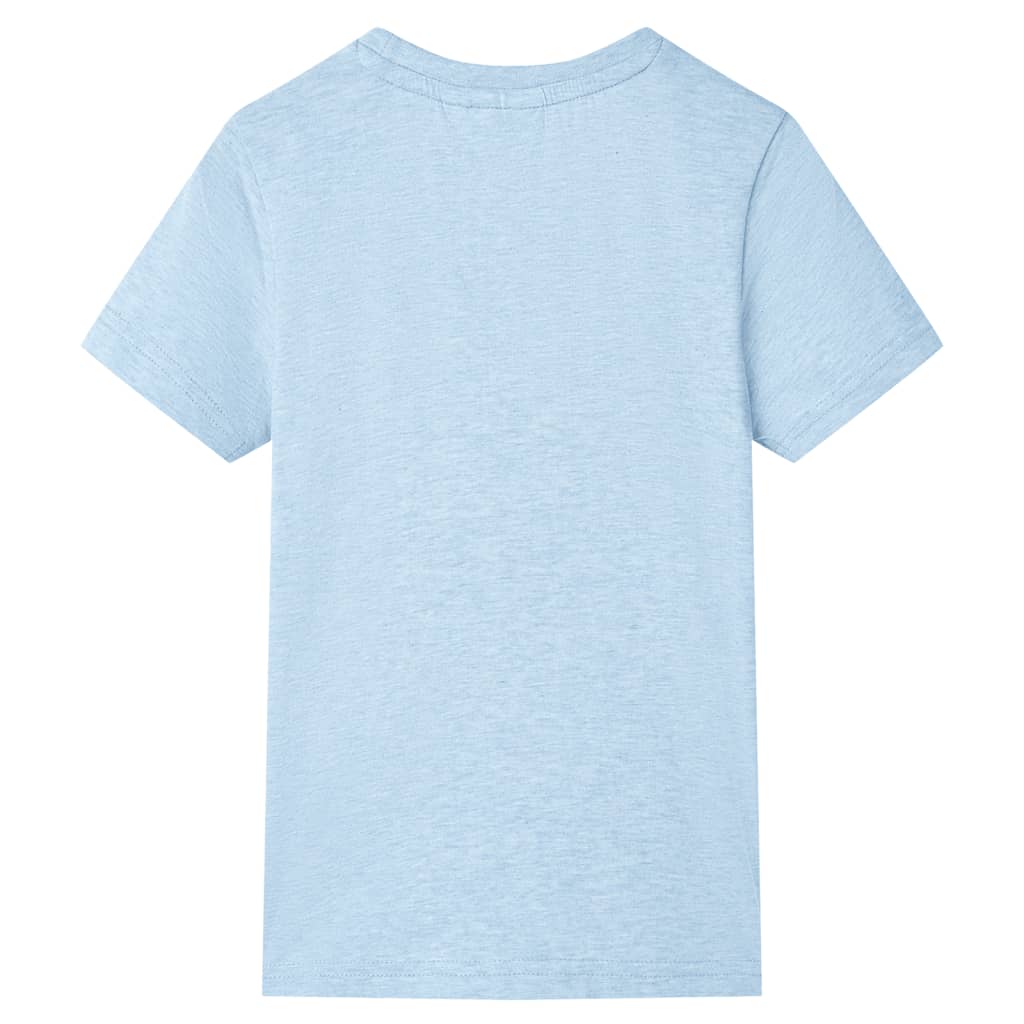 Kinder-T-Shirt Hellblau Melange 116 Stilecasa