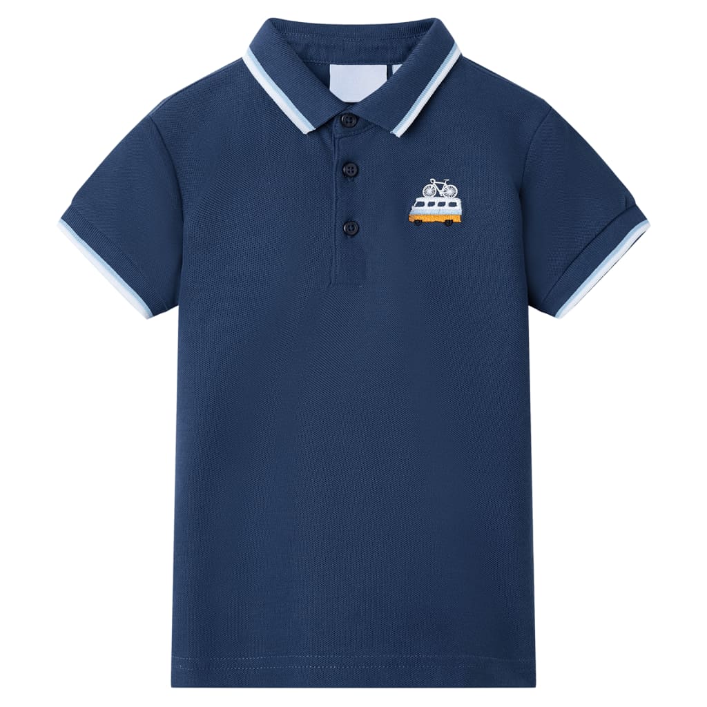 Kinder-Poloshirt Dunkelblau 128