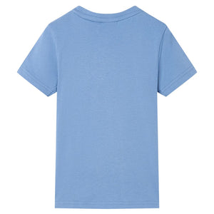 Kinder-T-Shirt Mittelblau 140