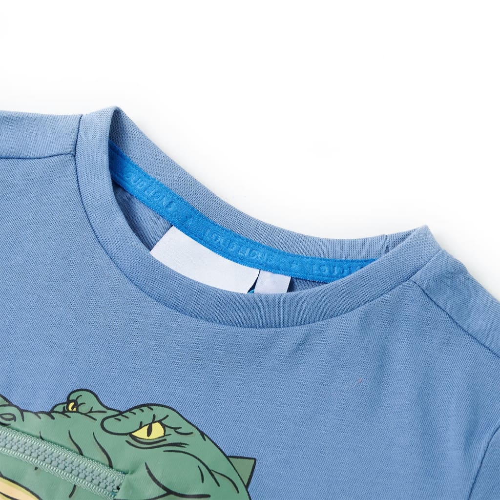 Kinder-T-Shirt Mittelblau 140