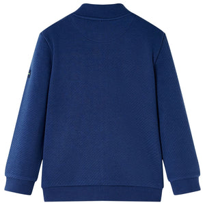 Kinder-Sweatshirt mit Reißverschluss Marineblau 140