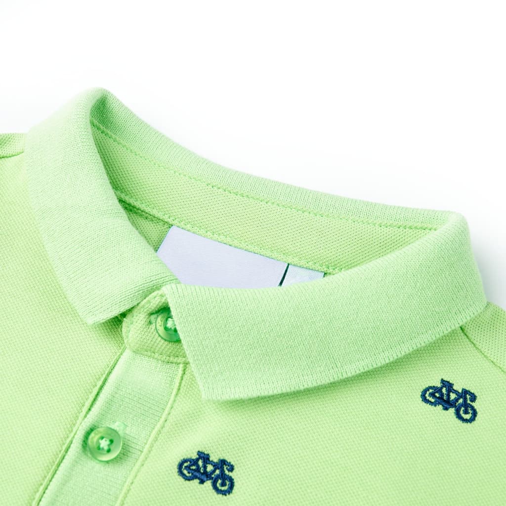 Kinder-Poloshirt Neongrün 104