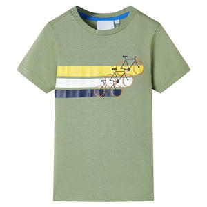 Kinder-Kurzarmshirt Hellkhaki 92