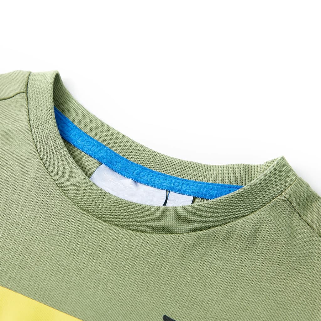 Kinder-Kurzarmshirt Hellkhaki 92