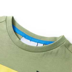 Kinder-Kurzarmshirt Hellkhaki 92