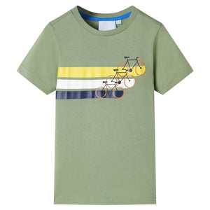 Kinder-Kurzarmshirt Hellkhaki 116