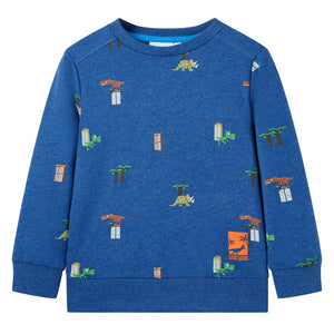 Kinder-Sweatshirt Dunkelblau Melange 116