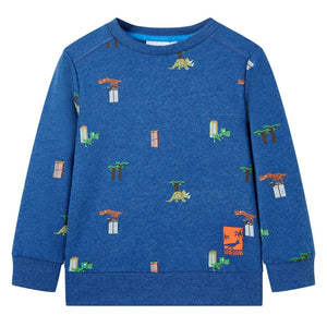 Kinder-Sweatshirt Dunkelblau Melange 140