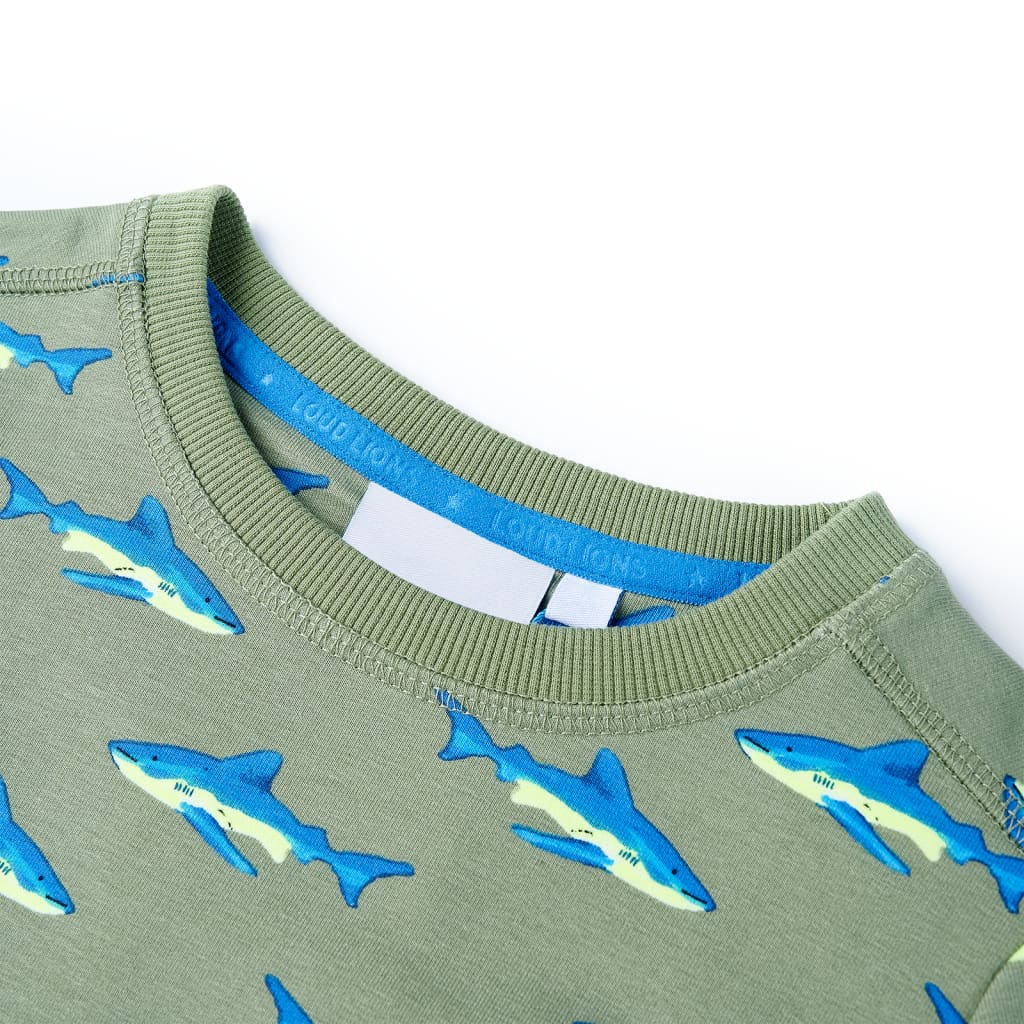 Kinder-Sweatshirt Helles Khaki 140