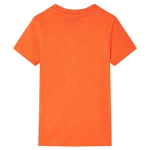 Kinder-T-Shirt Dunkelorange 104