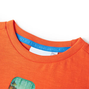 Kinder-T-Shirt Dunkelorange 104