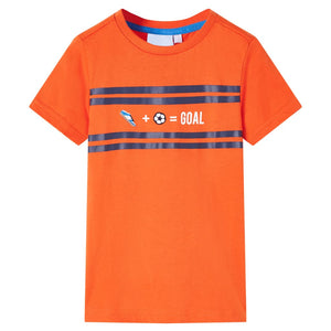 Kinder-T-Shirt Dunkelorange 116