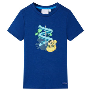 Kinder-T-Shirt Dunkelblau 128