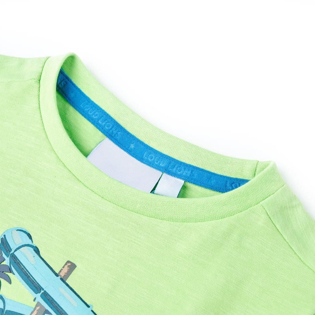 Kinder-T-Shirt Neongrün 116