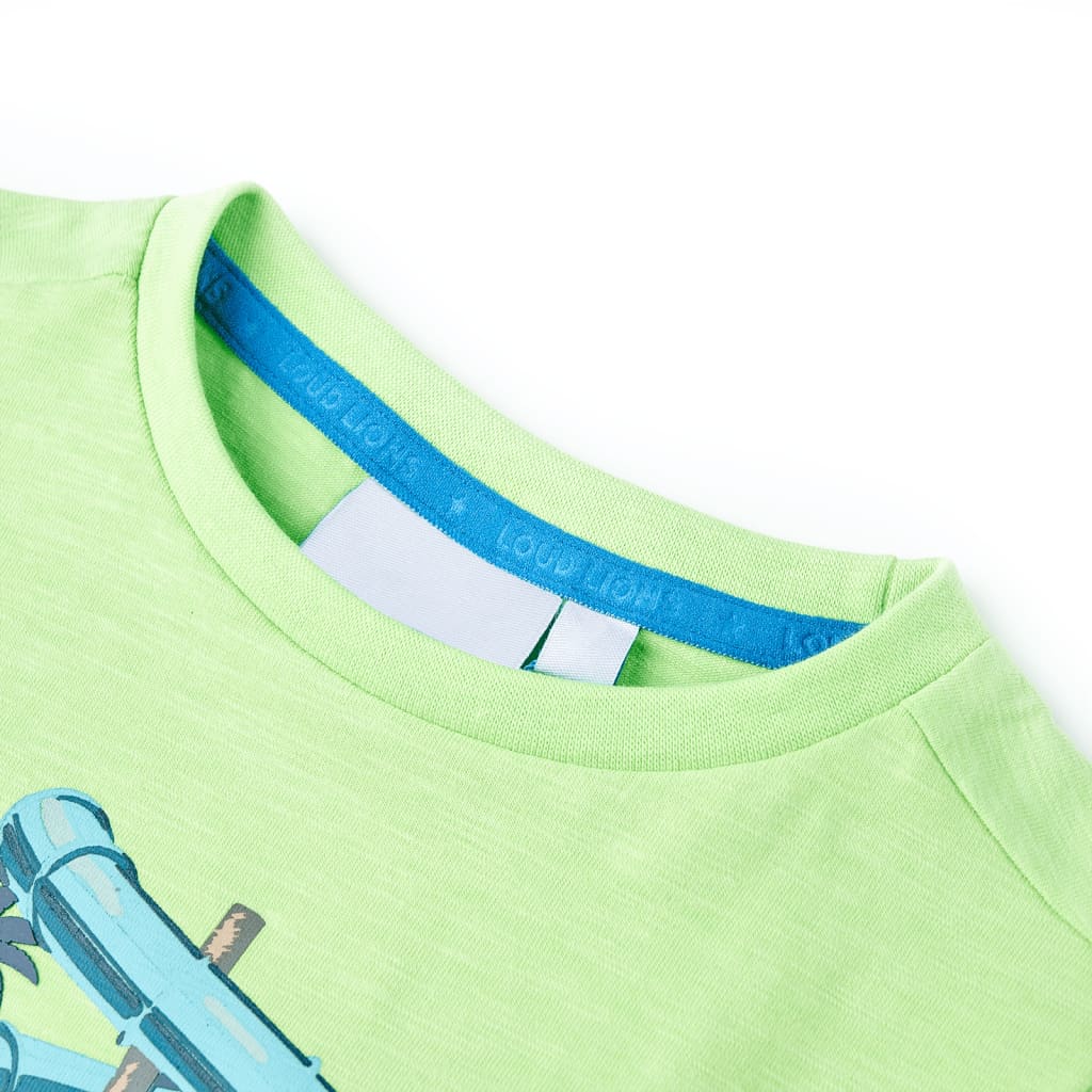 Kinder-T-Shirt Neongrün 140