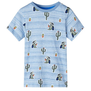 Kinder-T-Shirt Blaumischung 140