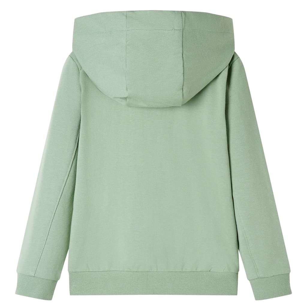 Kinder-Kapuzenpullover mit Reißverschluss Helles Khaki 140