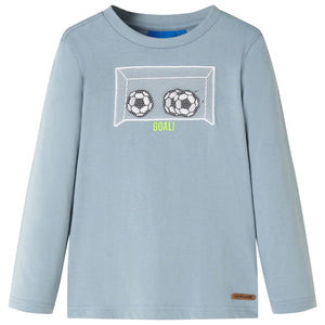 Kinder-Langarmshirt Hellblau 92