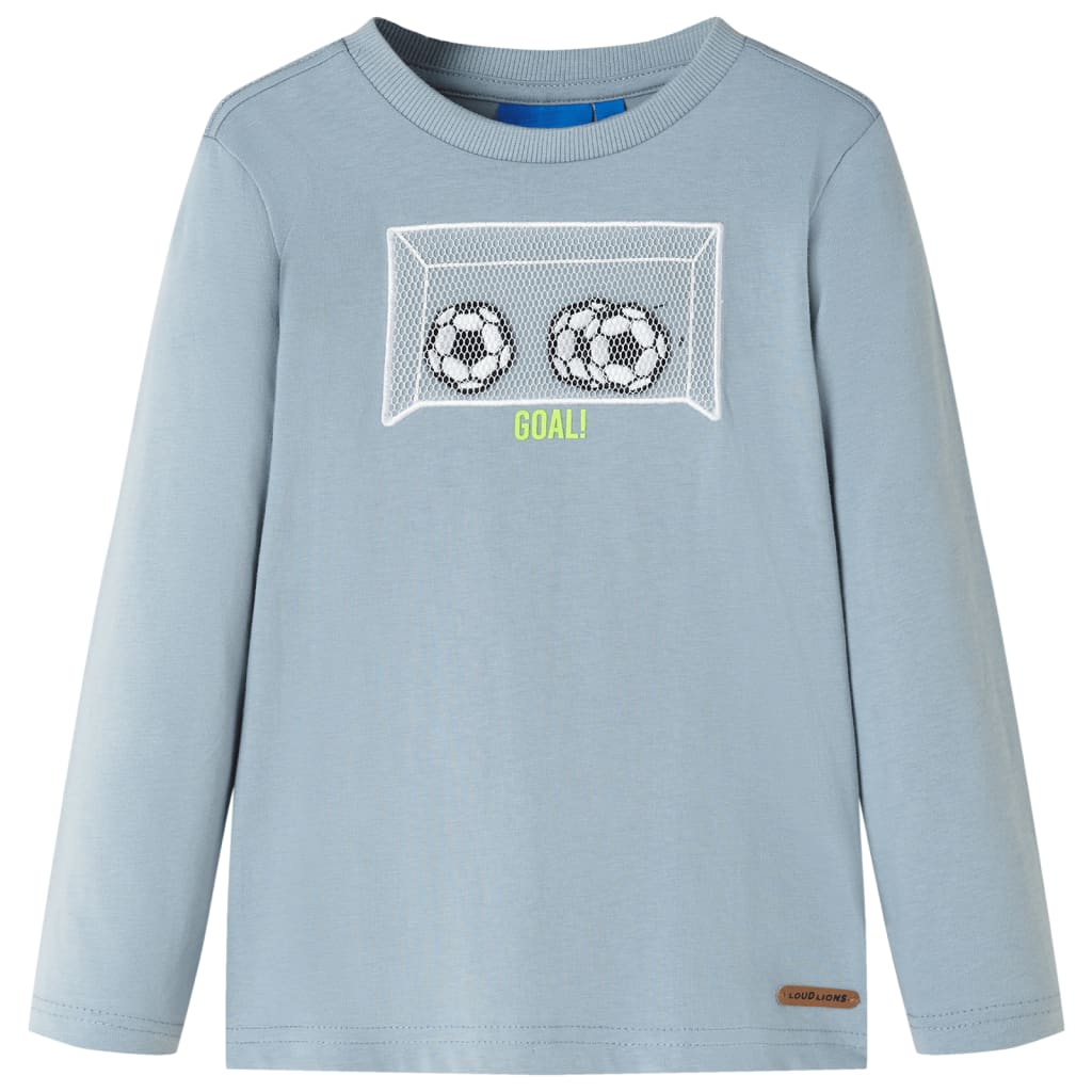 Kinder-Langarmshirt Hellblau 116