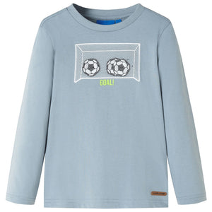 Kinder-Langarmshirt Hellblau 116