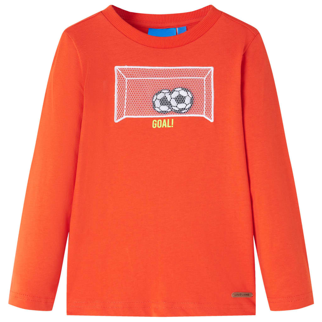 Kinder-Langarmshirt Hellorange 116