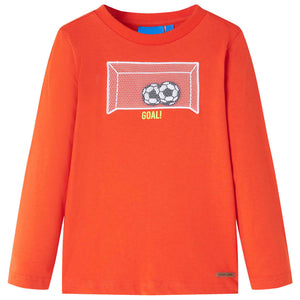 Kinder-Langarmshirt Hellorange 116