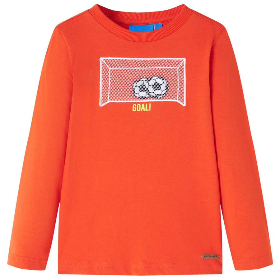 Kinder-Langarmshirt Hellorange 140 Stilecasa