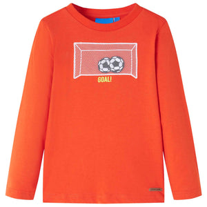 Kinder-Langarmshirt Hellorange 140 Stilecasa