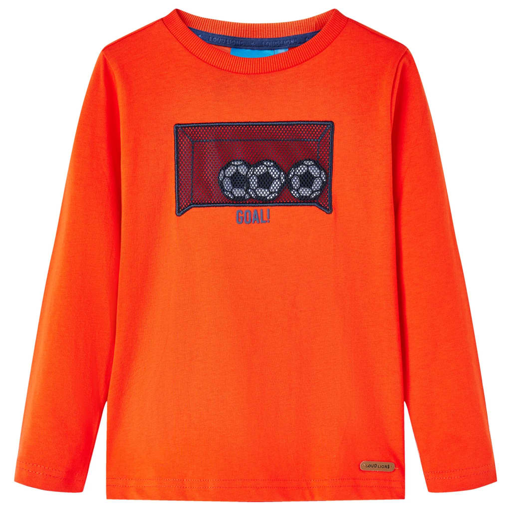 Kinder-Langarmshirt Hellorange 140