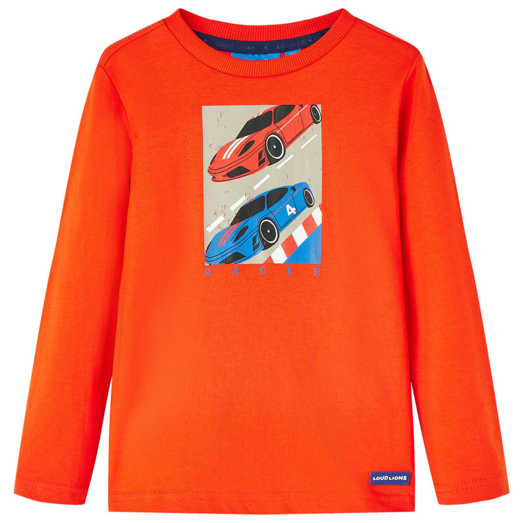 Kinder-Langarmshirt Hellorange 92