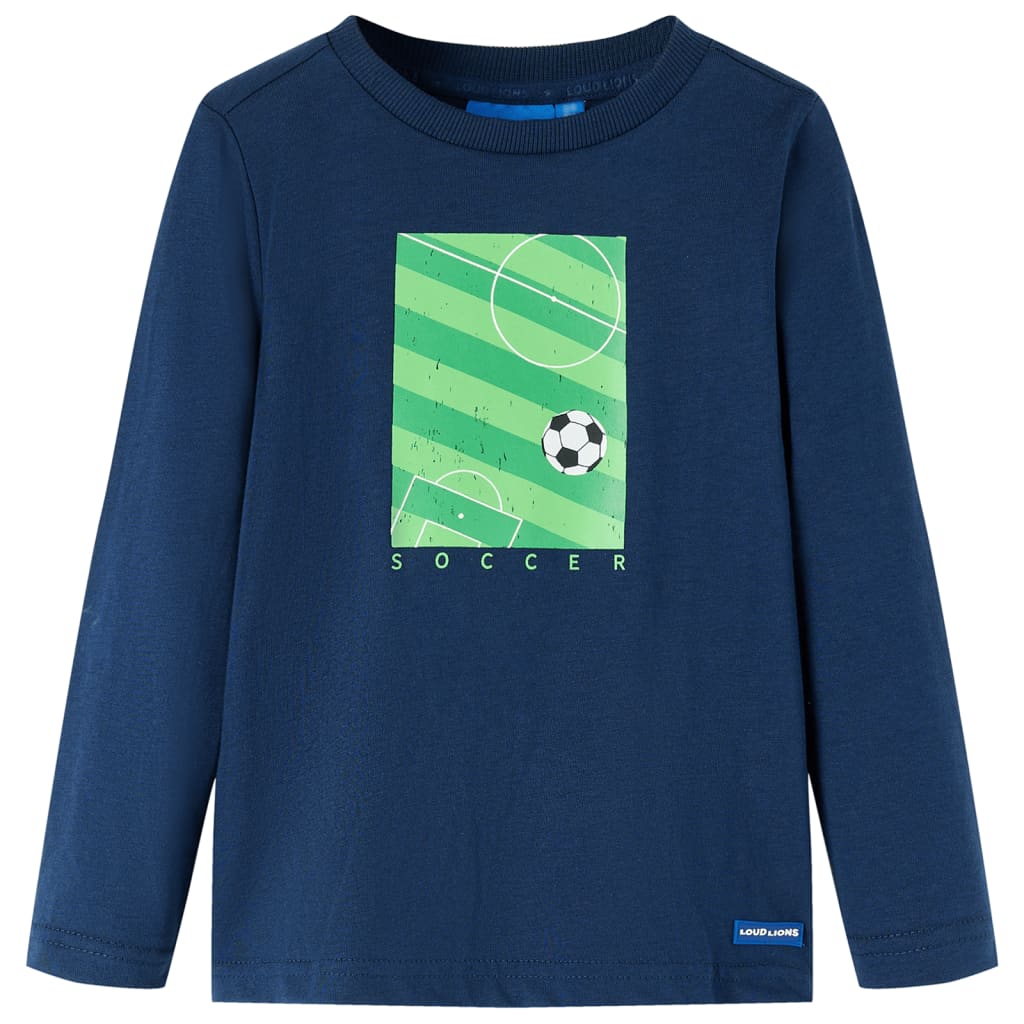 Kinder-Langarmshirt Marineblau 104