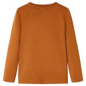 Kinder-Langarmshirt Cognac 140