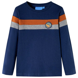 Kinder-Langarmshirt Marineblau 104 Stilecasa