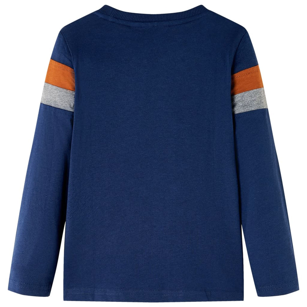 Kinder-Langarmshirt Marineblau 104 Stilecasa