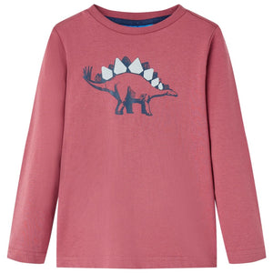 Kinder-Langarmshirt Dunkelrot 104