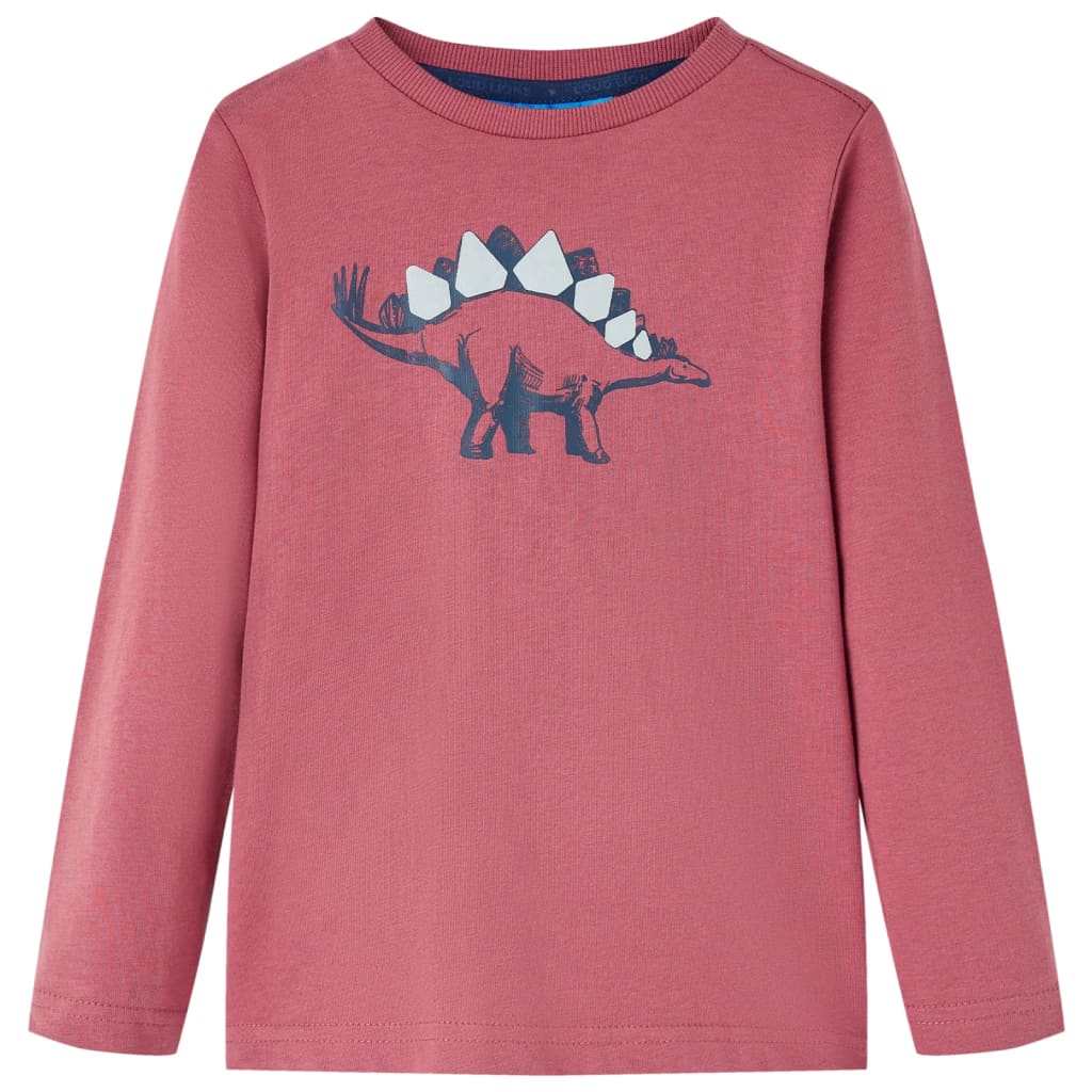 Kinder-Langarmshirt Dunkelrot 128