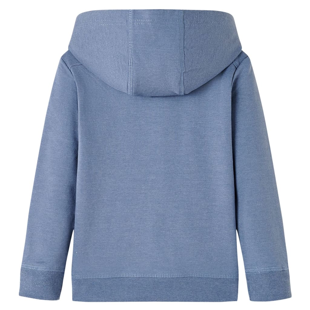 Kinder-Kapuzenpullover Blau Melange 92